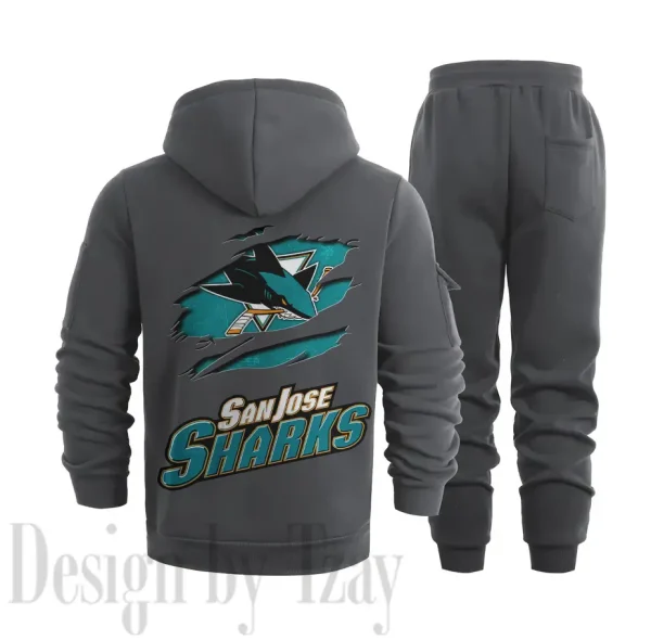 San Jose Sharks Sports Tracksuit Jogging Men's Clothing Casual for Men Daily Style 2025 SPTSTJM021 - Image 6