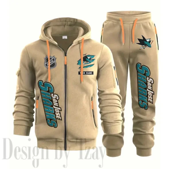 San Jose Sharks Sports Tracksuit Jogging Men's Clothing Casual for Men Daily Style 2025 SPTSTJM021 - Image 8