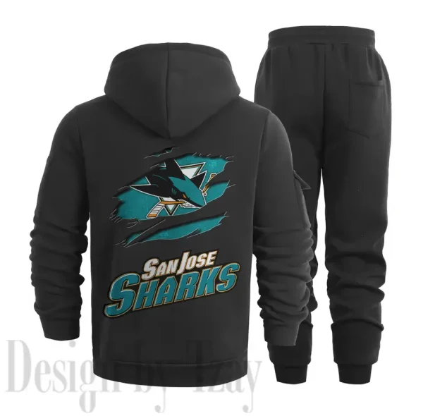 San Jose Sharks Sports Tracksuit Jogging Men's Clothing Casual for Men Daily Style 2025 SPTSTJM021 - Image 4