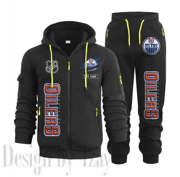 Edmonton Oilers Sports Tracksuit Jogging Men's Clothing Casual for Men Daily Style 2025 SPTSTJM031
