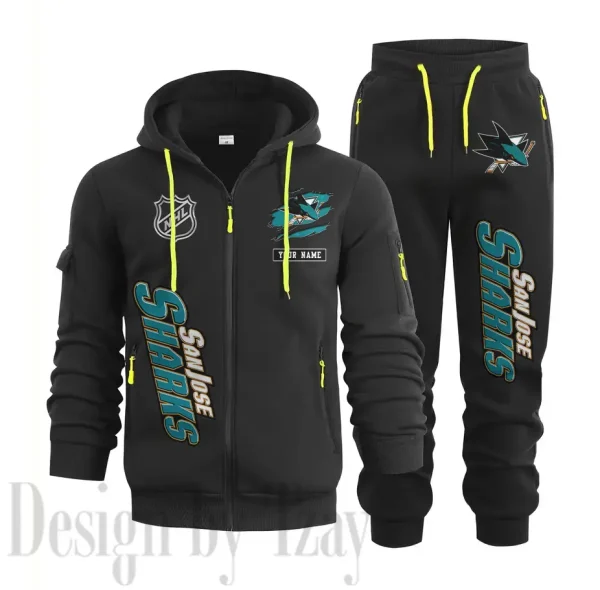 San Jose Sharks Sports Tracksuit Jogging Men's Clothing Casual for Men Daily Style 2025 SPTSTJM021 - Image 3