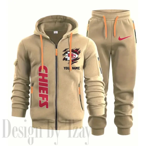 Kansas City Chiefs Sports Tracksuit Jogging Men's Clothing Casual for Men Daily Style 2025 SPTSTJM048