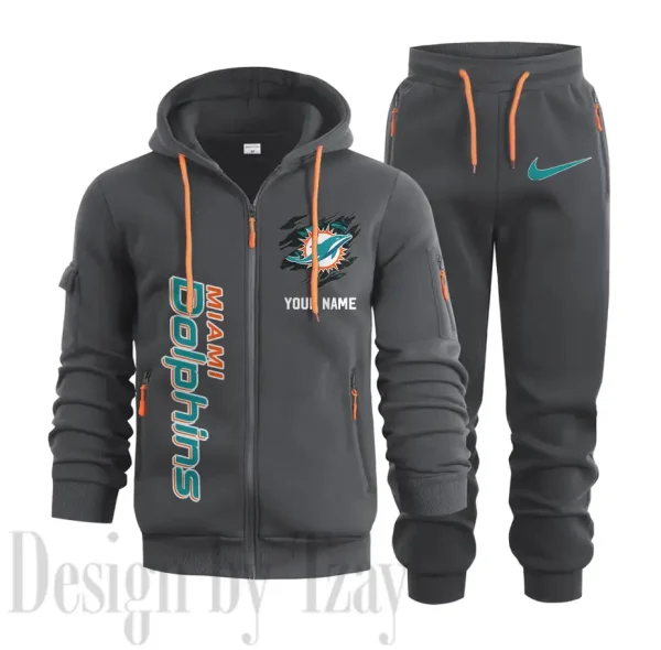 Miami Dolphins Sports Tracksuit Jogging Men's Clothing Casual for Men Daily Style 2025 SPTSTJM052 - Image 3