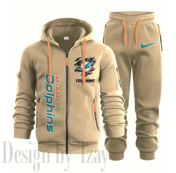 Miami Dolphins Sports Tracksuit Jogging Men's Clothing Casual for Men Daily Style 2025 SPTSTJM052 - Image 5