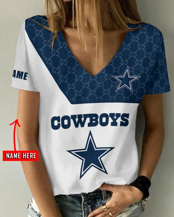 Dallas Cowboys Casual V-Neck Female Fashion New Trending 2025 AGCWTS1198