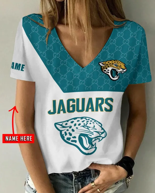 Jacksonville Jaguars Casual V-Neck Female Fashion New Trending 2025 AGCWTS1204