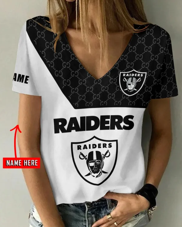 Las Vegas Raiders Casual V-Neck Female Fashion New Trending 2025 AGCWTS1206