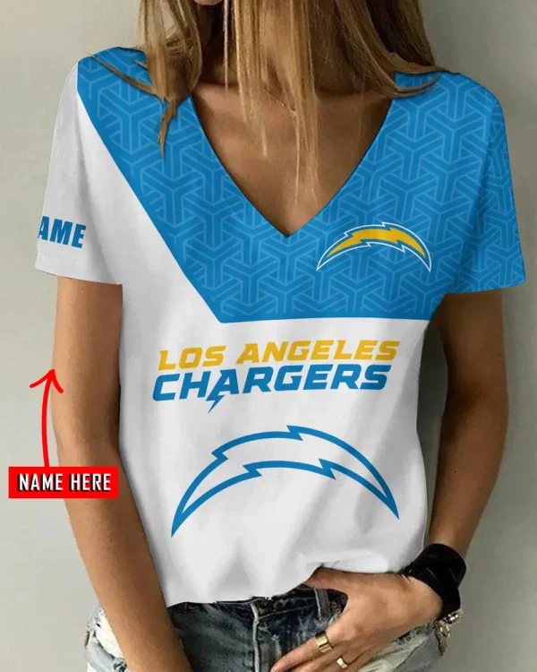Los Angeles Chargers Casual V-Neck Female Fashion New Trending 2025 AGCWTS1207