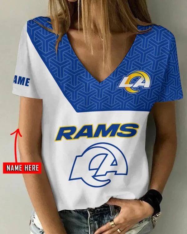 Los Angeles Rams Casual V-Neck Female Fashion New Trending 2025 AGCWTS1208