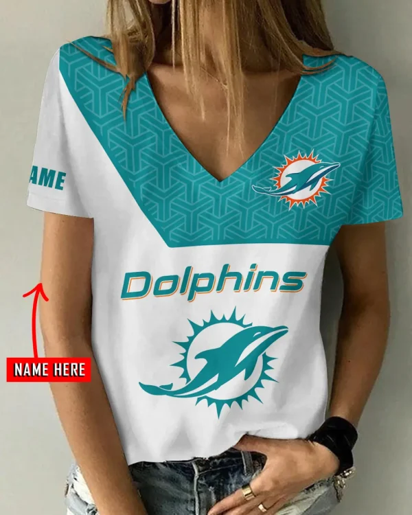 Miami Dolphins Casual V-Neck Female Fashion New Trending 2025 AGCWTS1209