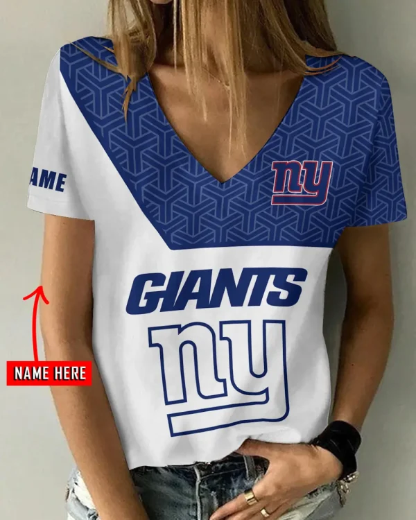 New York Giants Casual V-Neck Female Fashion New Trending 2025 AGCWTS1213