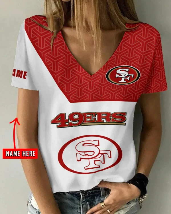 San Francisco 49ers Casual V-Neck Female Fashion New Trending 2025 AGCWTS1217