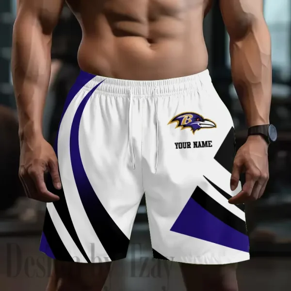 Baltimore Ravens Men's Shorts Sport Lightweight Casual Workout style 2025 BGSHORT672