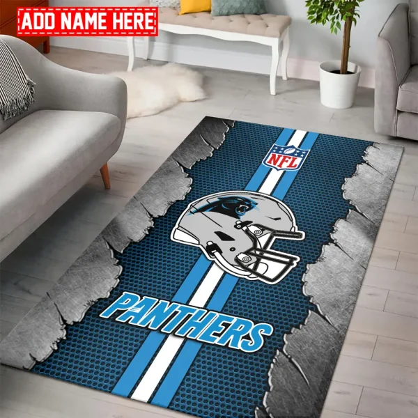 Carolina Panthers Living Room Carpet Rug BGRERUG450