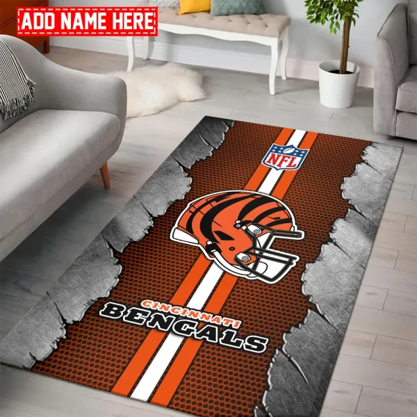 Cincinnati Bengals Living Room Carpet Rug BGRERUG452