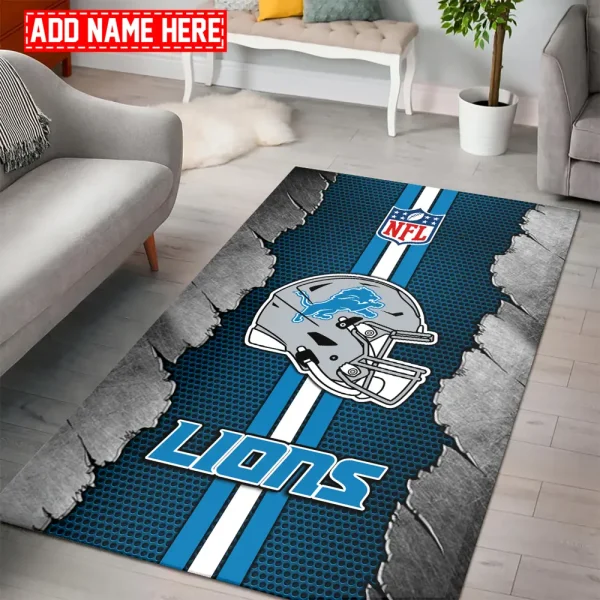 Detroit Lions Living Room Carpet Rug BGRERUG456