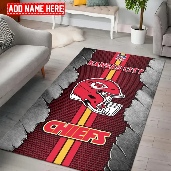 Kansas City Chiefs Living Room Carpet Rug BGRERUG461