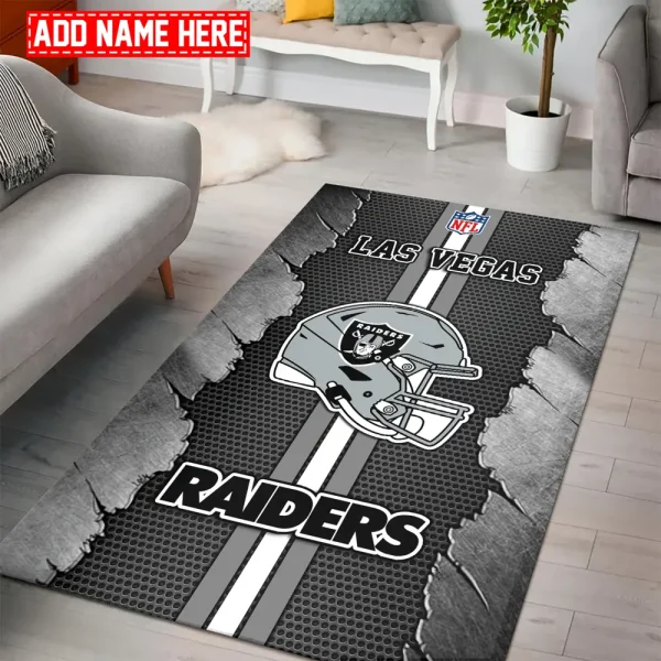 Las Vegas Raiders Living Room Carpet Rug BGRERUG462