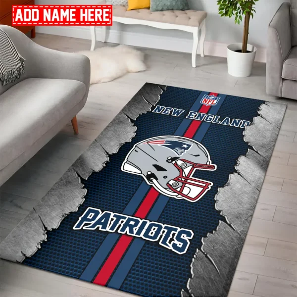 New England Patriots Living Room Carpet Rug BGRERUG467