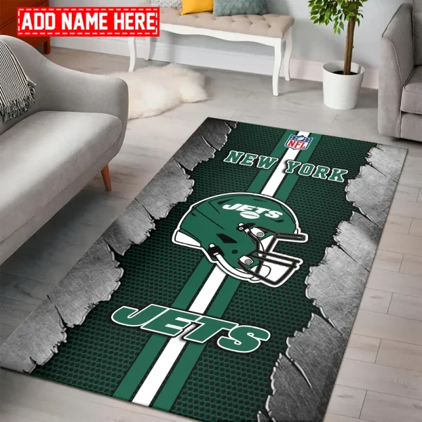New York Jets Living Room Carpet Rug BGRERUG470
