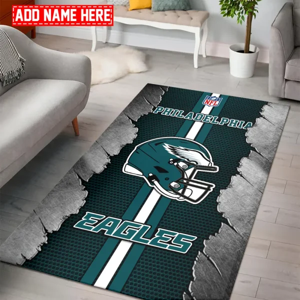 Philadelphia Eagles Living Room Carpet Rug BGRERUG471