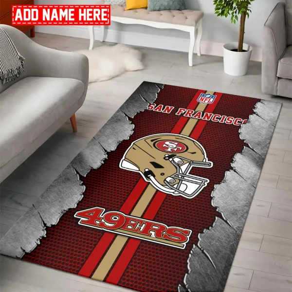 San Francisco 49ers Living Room Carpet Rug BGRERUG473