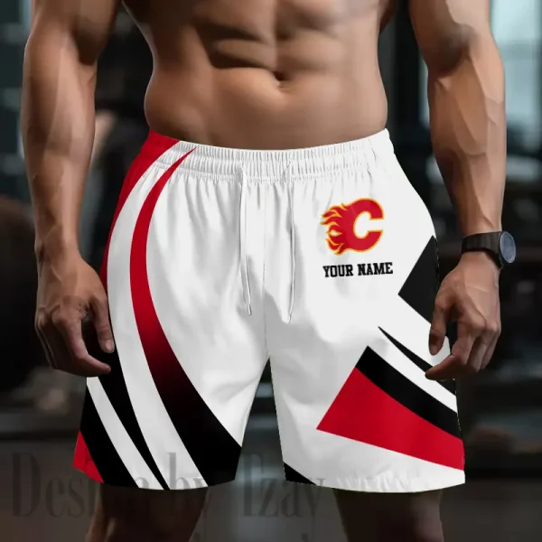 Calgary Flames Men's Shorts Sport Lightweight Casual Workout style 2025 BGSHORT704