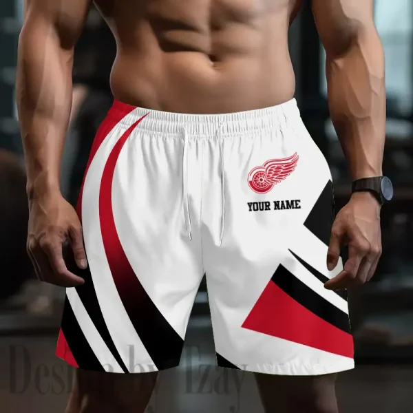 Detroit Red Wings Men's Shorts Sport Lightweight Casual Workout style 2025 BGSHORT710