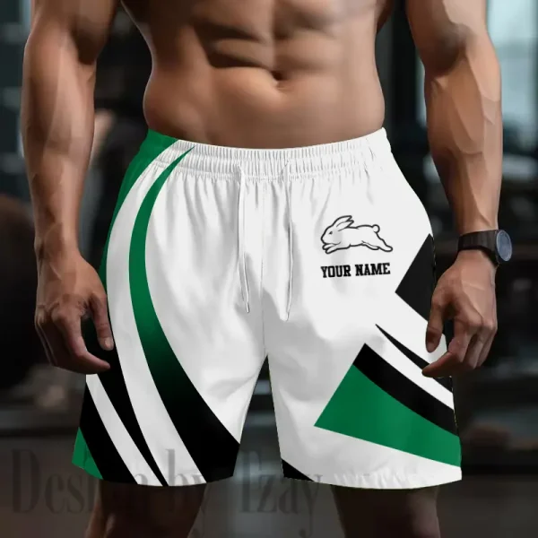 South Sydney Rabbitohs NRL Men's Shorts Sport Lightweight Casual Workout style 2025 BGSHORT747