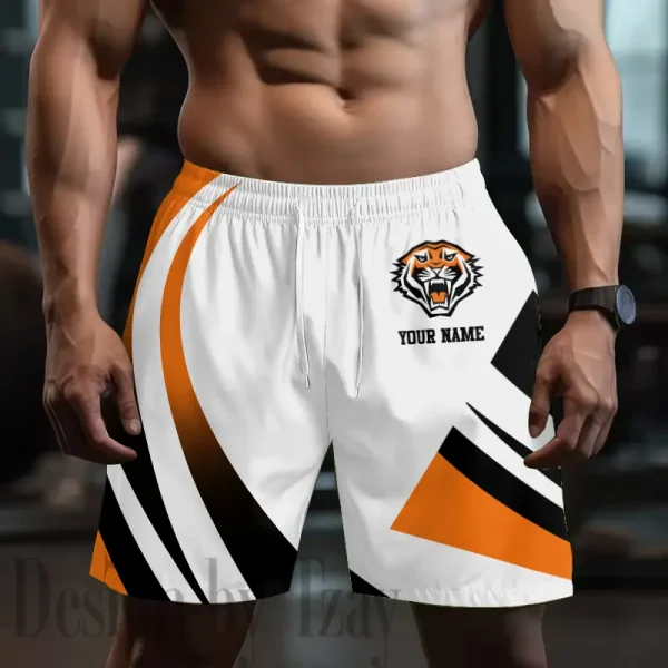Wests Tigers NRL Men's Shorts Sport Lightweight Casual Workout style 2025 BGSHORT750