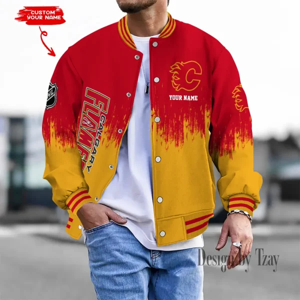 Calgary Flames NHL Unisex Exclusive Styles Varsity Jacket SPTBBJACKET624