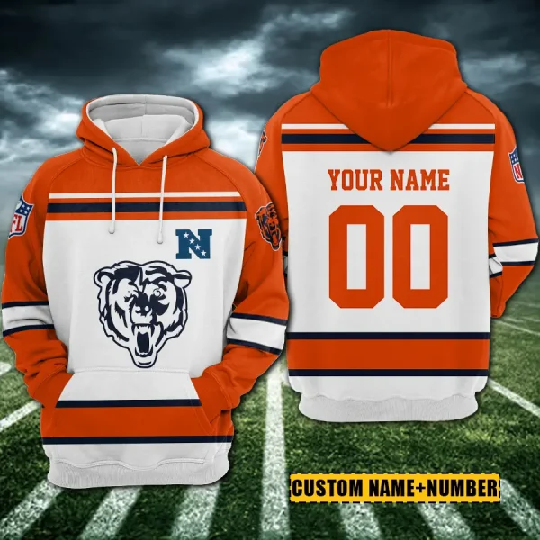 Chicago Bears 3D Printed Pullover Hoodie AZHD847