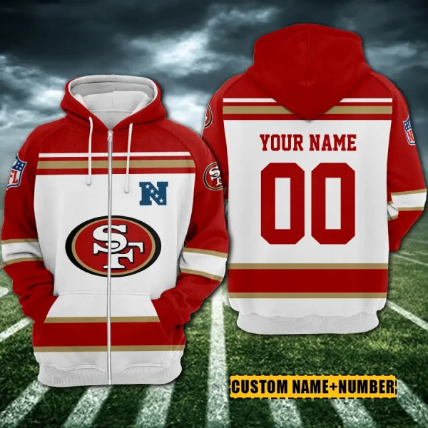 San Francisco 49ers 3D Printed Pullover Hoodie AZHD869 - Image 2
