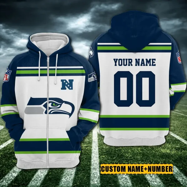 Seattle Seahawks 3D Printed Pullover Hoodie AZHD870 - Image 2