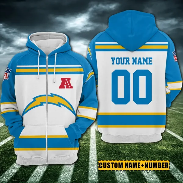 Los Angeles Chargers 3D Printed Pullover Hoodie AZHD859 - Image 2