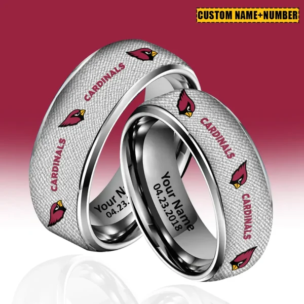 Arizona Cardinals New Style Ring Personalized Name And Date Gift For Fans AZSSRINGS100