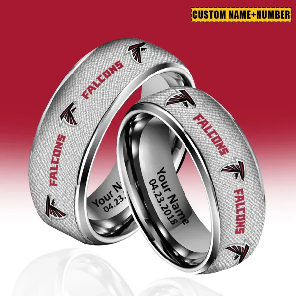Atlanta Falcons New Style Ring Personalized Name And Date Gift For Fans AZSSRINGS101