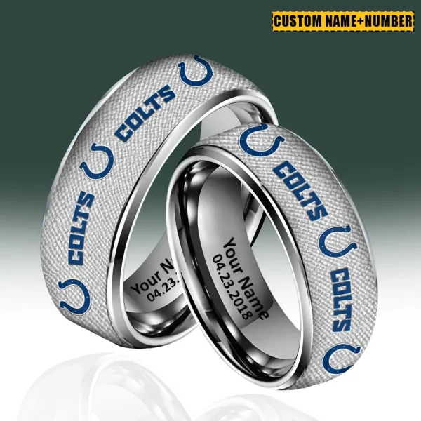 Indianapolis Colts New Style Ring Personalized Name And Date Gift For Fans AZSSRINGS113