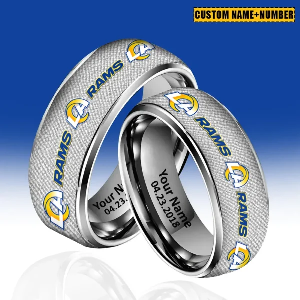 Los Angeles Rams New Style Ring Personalized Name And Date Gift For Fans AZSSRINGS118