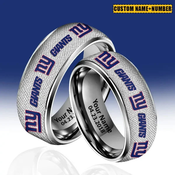 New York Giants New Style Ring Personalized Name And Date Gift For Fans AZSSRINGS123