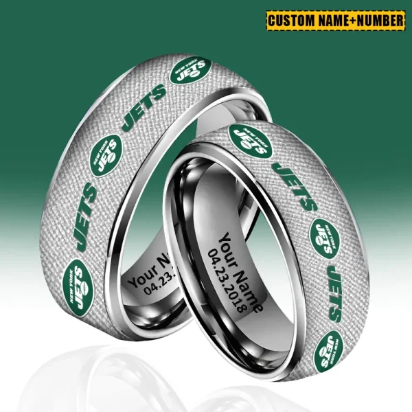 New York Jets New Style Ring Personalized Name And Date Gift For Fans AZSSRINGS124