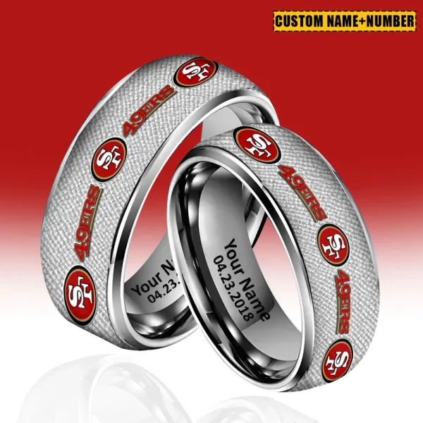 San Francisco 49ers New Style Ring Personalized Name And Date Gift For Fans AZSSRINGS127