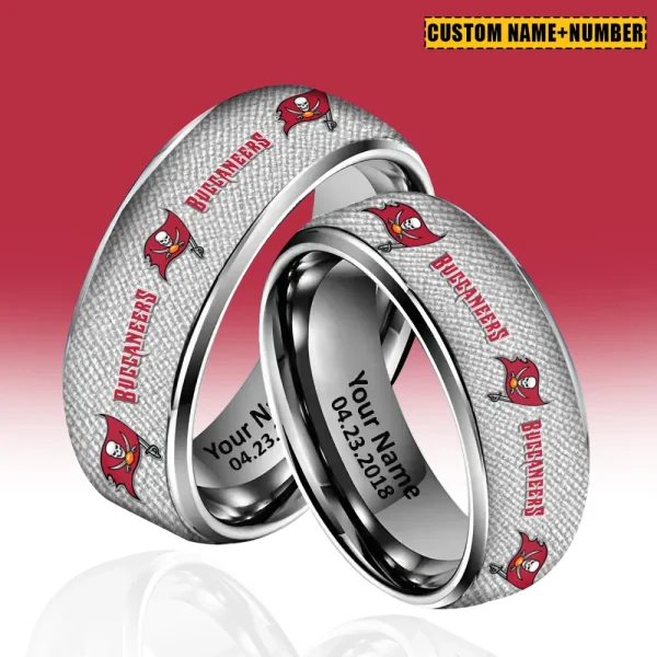Tampa Bay Buccaneers New Style Ring Personalized Name And Date Gift For Fans AZSSRINGS129