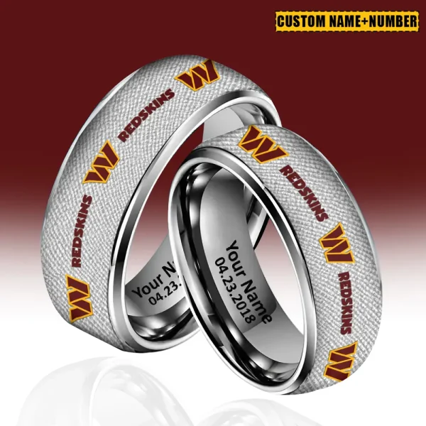 Washington Commanders New Style Ring Personalized Name And Date Gift For Fans AZSSRINGS131