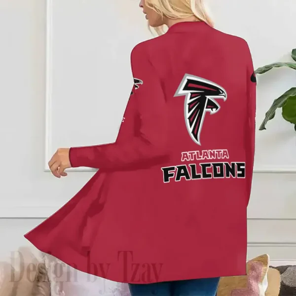 Atlanta Falcons Women’s Patch Pocket Cardigan SPTWPPC067 - Image 2