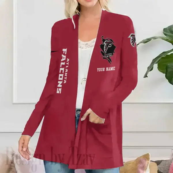Atlanta Falcons Women’s Patch Pocket Cardigan SPTWPPC067
