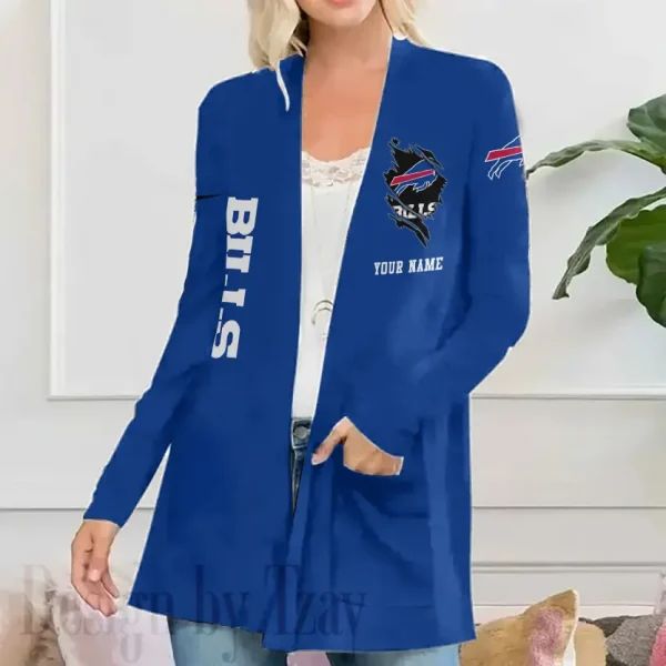 Buffalo Bills Women’s Patch Pocket Cardigan SPTWPPC069