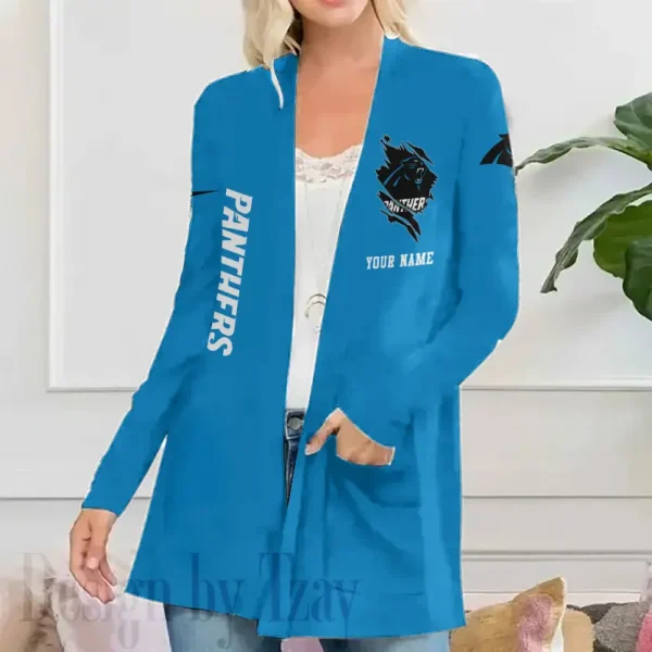 Carolina Panthers Women’s Patch Pocket Cardigan SPTWPPC070