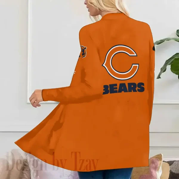 Chicago Bears Women’s Patch Pocket Cardigan SPTWPPC071 - Image 2
