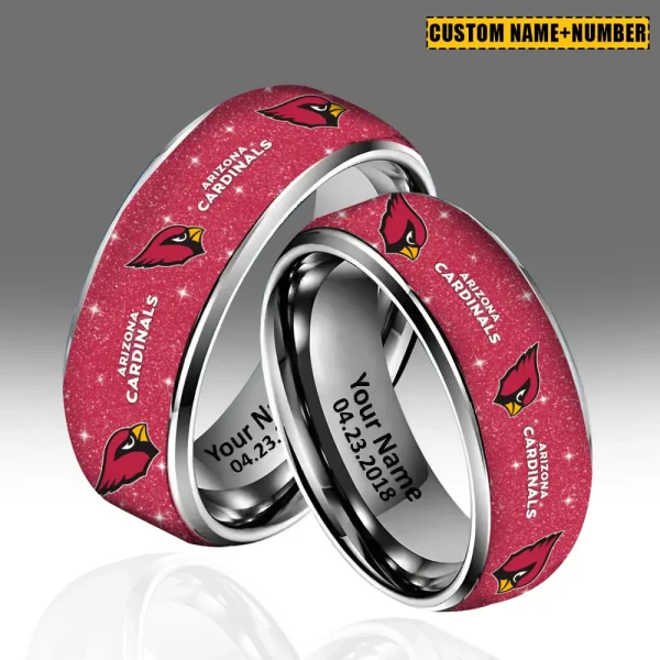 Arizona Cardinals New Style Ring Personalized Name And Date Gift For Fans AZSSRINGS132